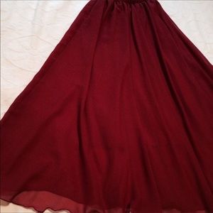 Burgandy maxi skirt